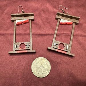Handpainted Custom Guillotine Earrings